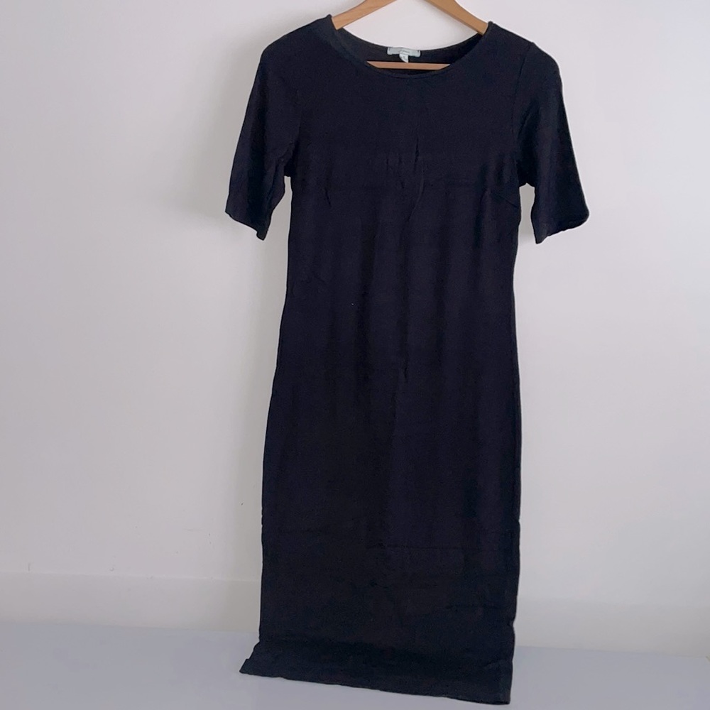 Soprano | Black Below The Knee High Stretch Bodycon Dress